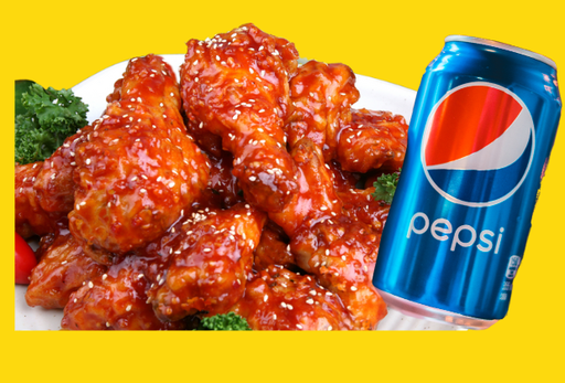 1lb Freshly hand breaded wings + 1 drinks